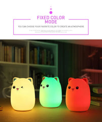 Cute Cat Silicone Night Lights