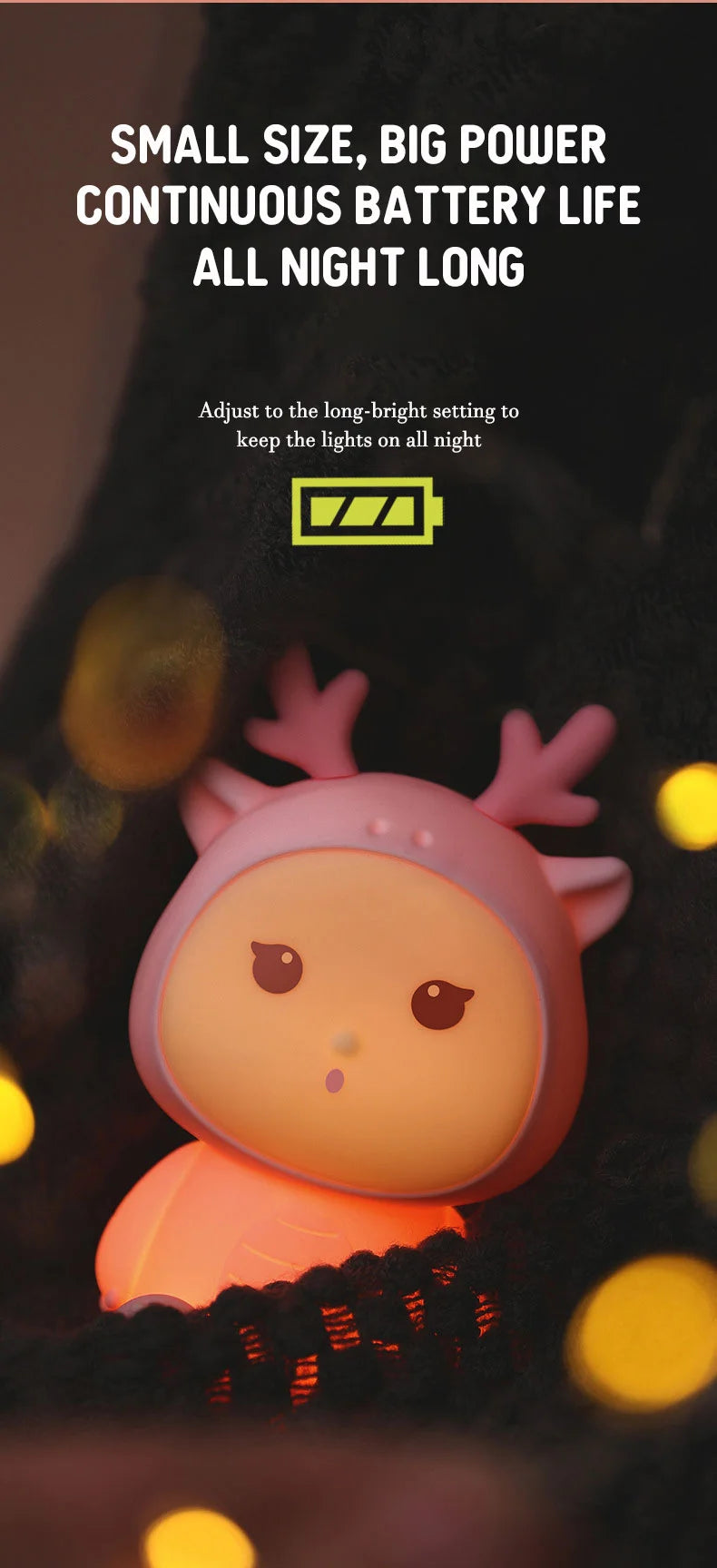 Cute Dinosaur Silicone Night Light