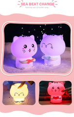 Cute Silicone Night Light with USB Charging Port