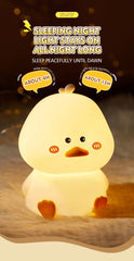 Cute Duck Silicone Lamp for Kids