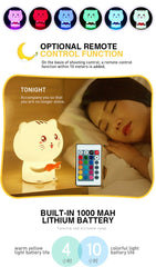 Cute Silicone Night Light with USB Charging Port