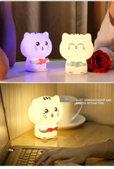 Cute Silicone Night Light with USB Charging Port