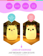 Cute Cat Silicone Night Lights