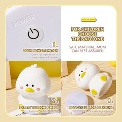 Cute Duck Silicone Lamp for Kids