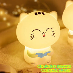 Cute Silicone Night Light with USB Charging Port