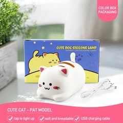 Cat Shaped Silicone Night Light for Kids