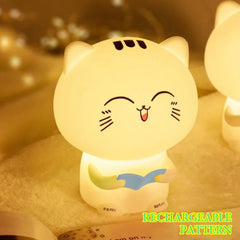 Cute Silicone Night Light with USB Charging Port