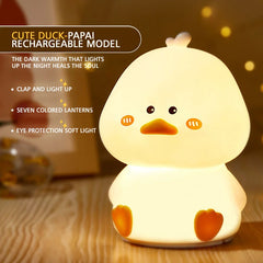 Cute Duck Silicone Lamp for Kids