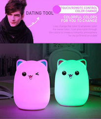 Cute Cat Silicone Night Lights