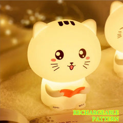 Cute Silicone Night Light with USB Charging Port