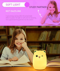 Cute Cat Silicone Night Lights