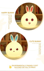 Cute Rabbit LED Silicone Night Light for Kids