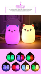 Cute Cat Silicone Night Lights