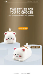 Cat Shaped Silicone Night Light for Kids