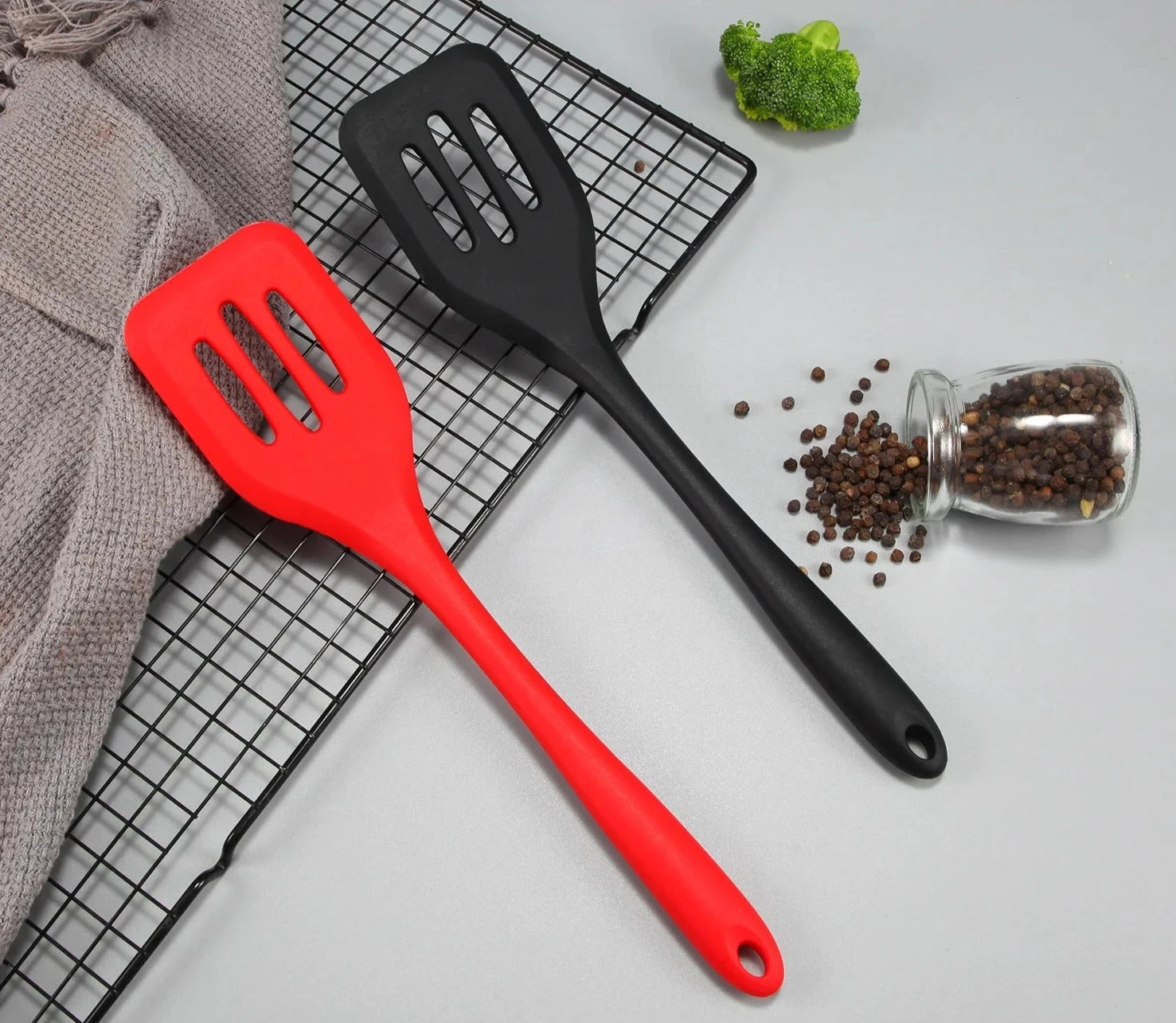 4x Silicone Non-Stick Cooking Utensils Spatula Set