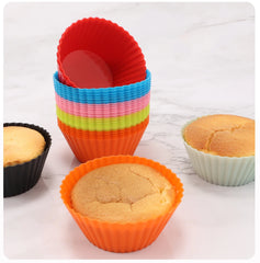 Set of 8 Silicone Cup Cake Molds