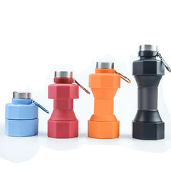 Dumbbell folding Customizable Silicone Water Bottle