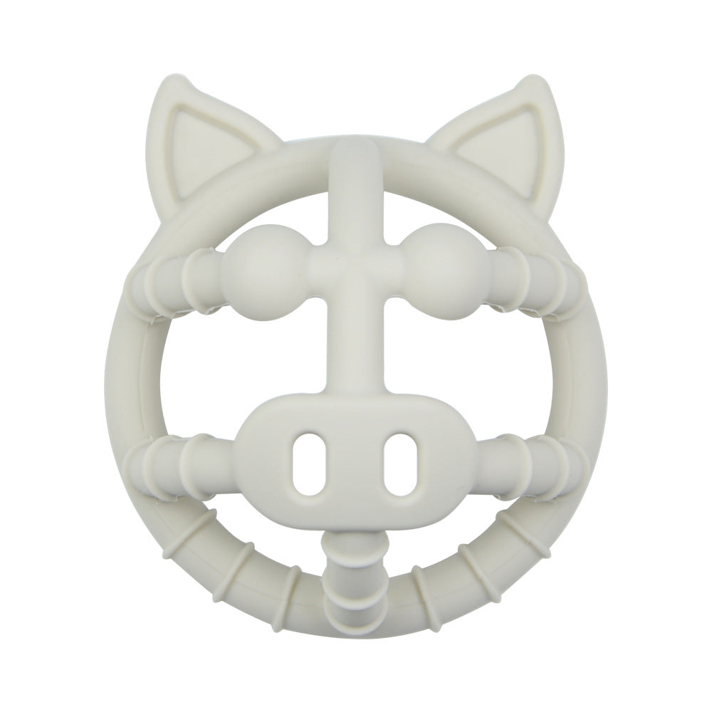 Piggy White Bite-Safe Hollow Teething Ball
