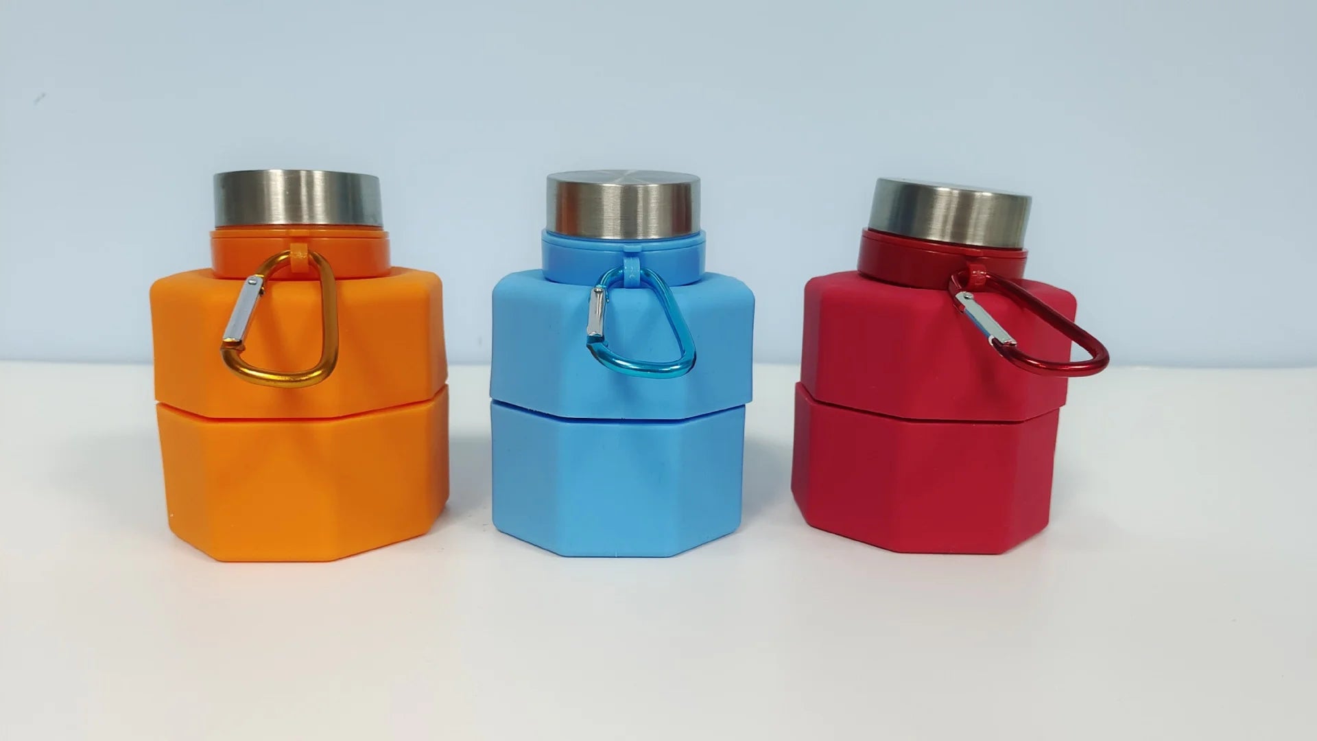 Dumbbell folding Customizable Silicone Water Bottle