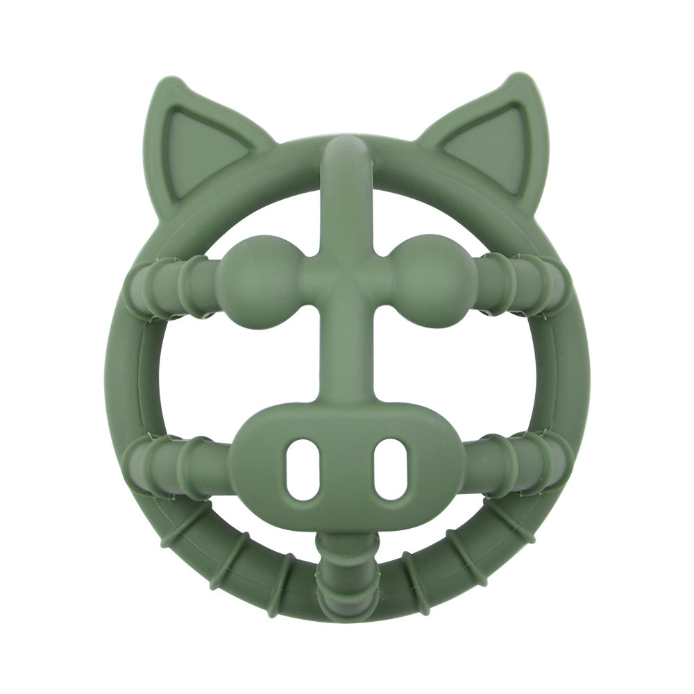 Piggy Green Bite-Safe Hollow Teething Ball