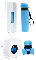 600ML Silicone Foldable Water Bottle