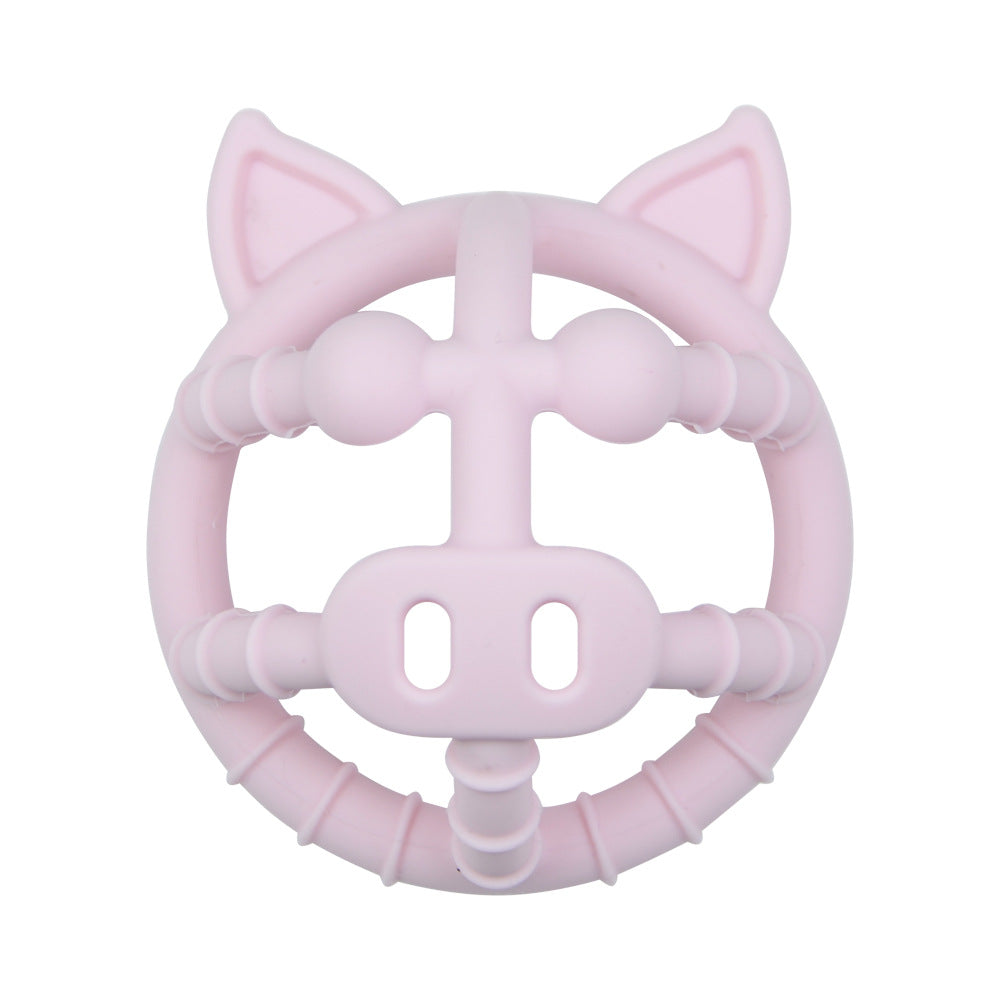 Piggy Pink Bite-Safe Hollow Teething Ball