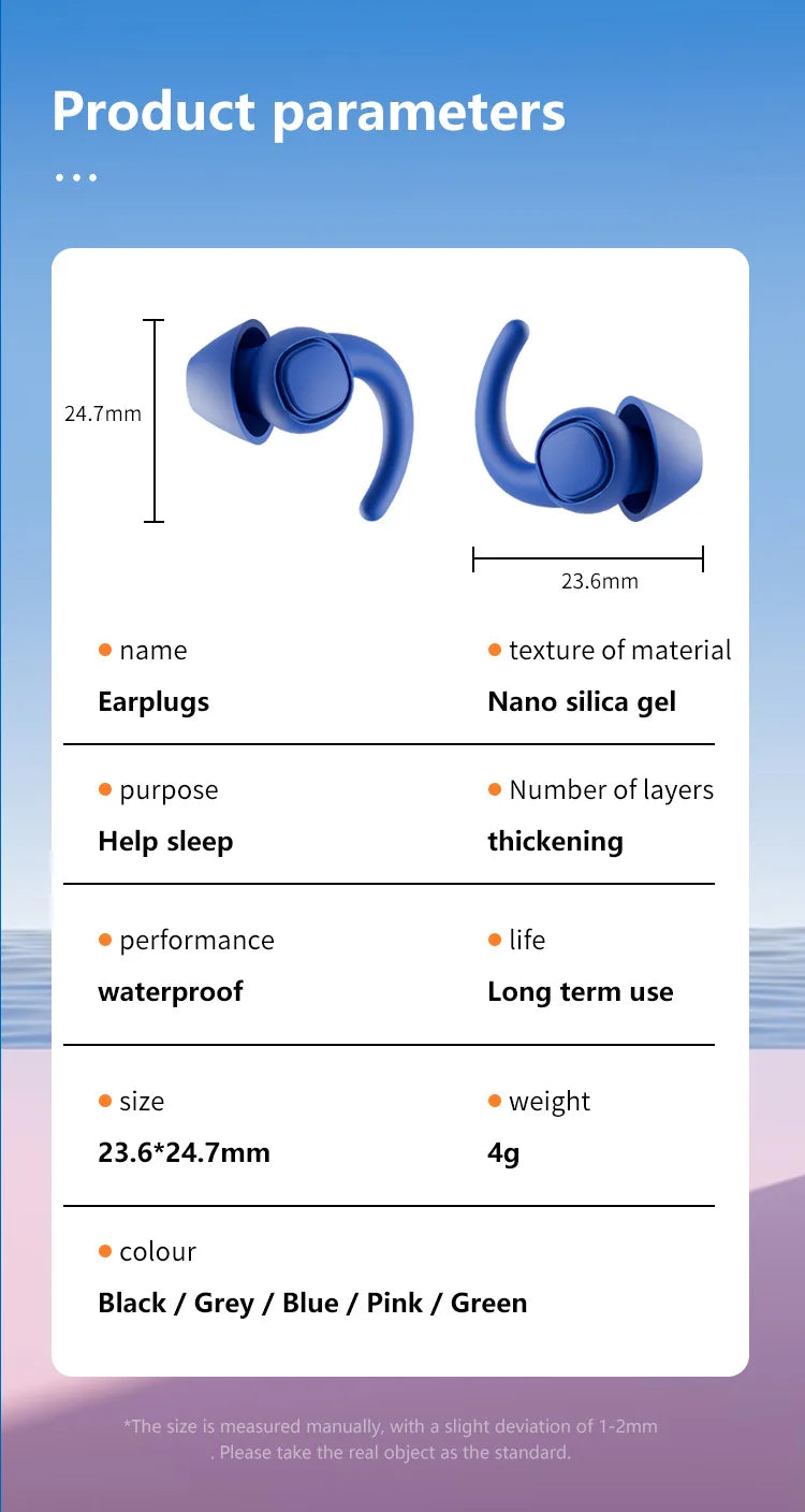 Soft Silicone Sleeping Ear Plugs