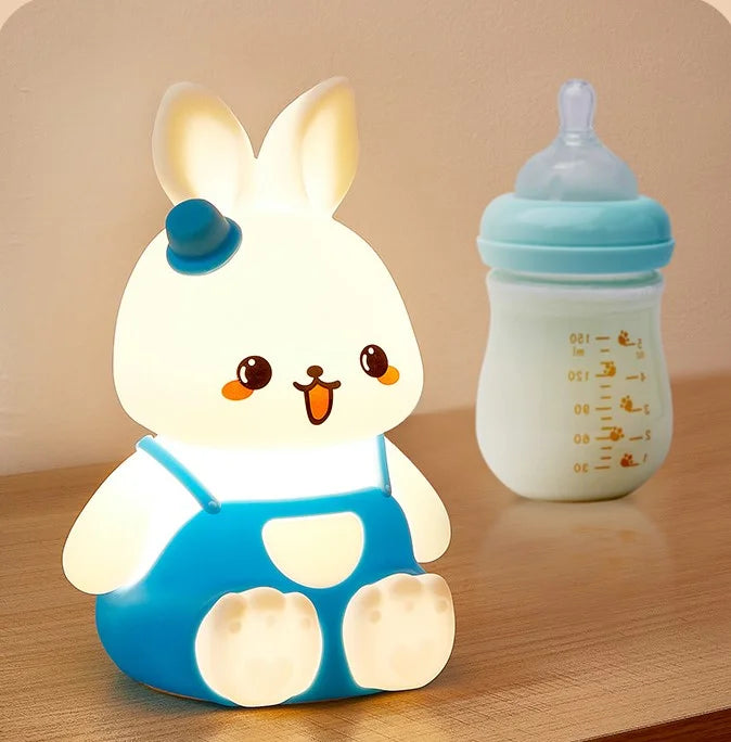 Boy Bunny Silicone Night Light for Kids