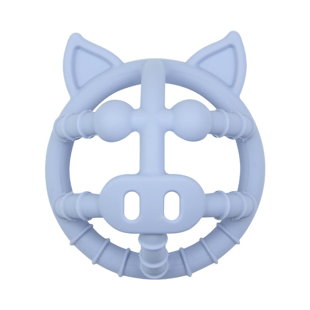 Piggy Blue Bite-Safe Hollow Teething Ball