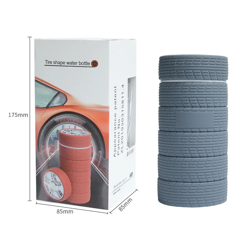 Tyre Shaped Silicone Foldable Water Bottle