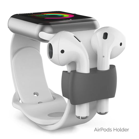 Silicone Apple Watch Band AirPods Holder