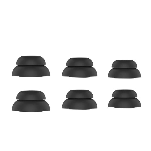 Black Hearing Aid Accessories 6 Double-Layer Ear Domes