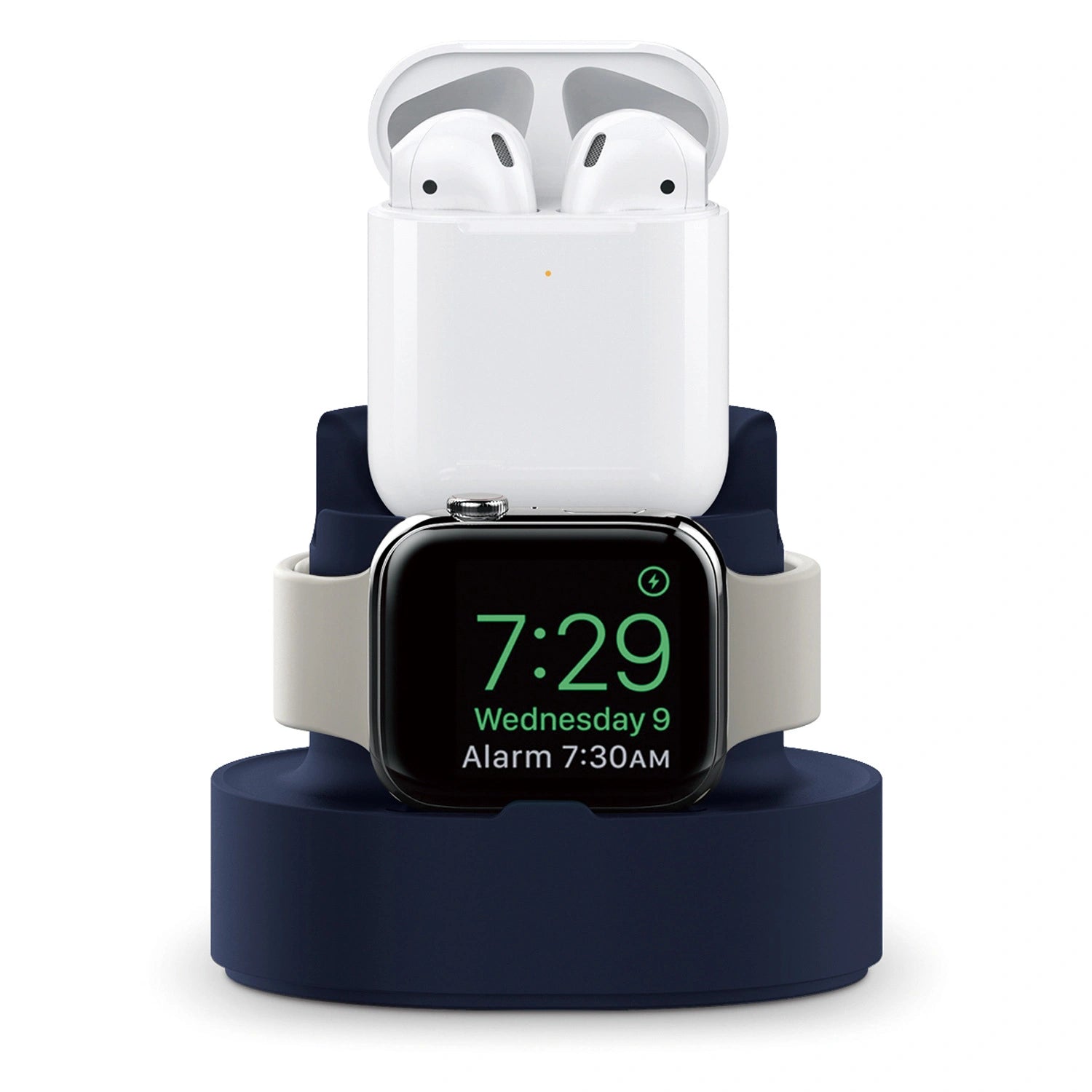 Midnight Blue 3 in 1 Silicone Apple Watch Phone Pods Charger