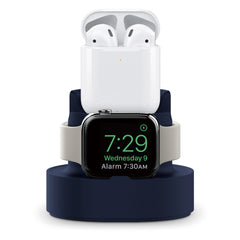 Midnight Blue 3 in 1 Silicone Apple Watch Phone Pods Charger