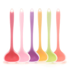 Semi-transparent Silicone Soup Spoon Set