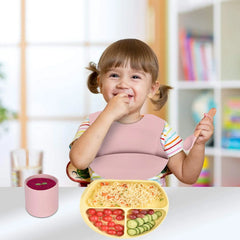 5-piece silicone bibs and feeding set