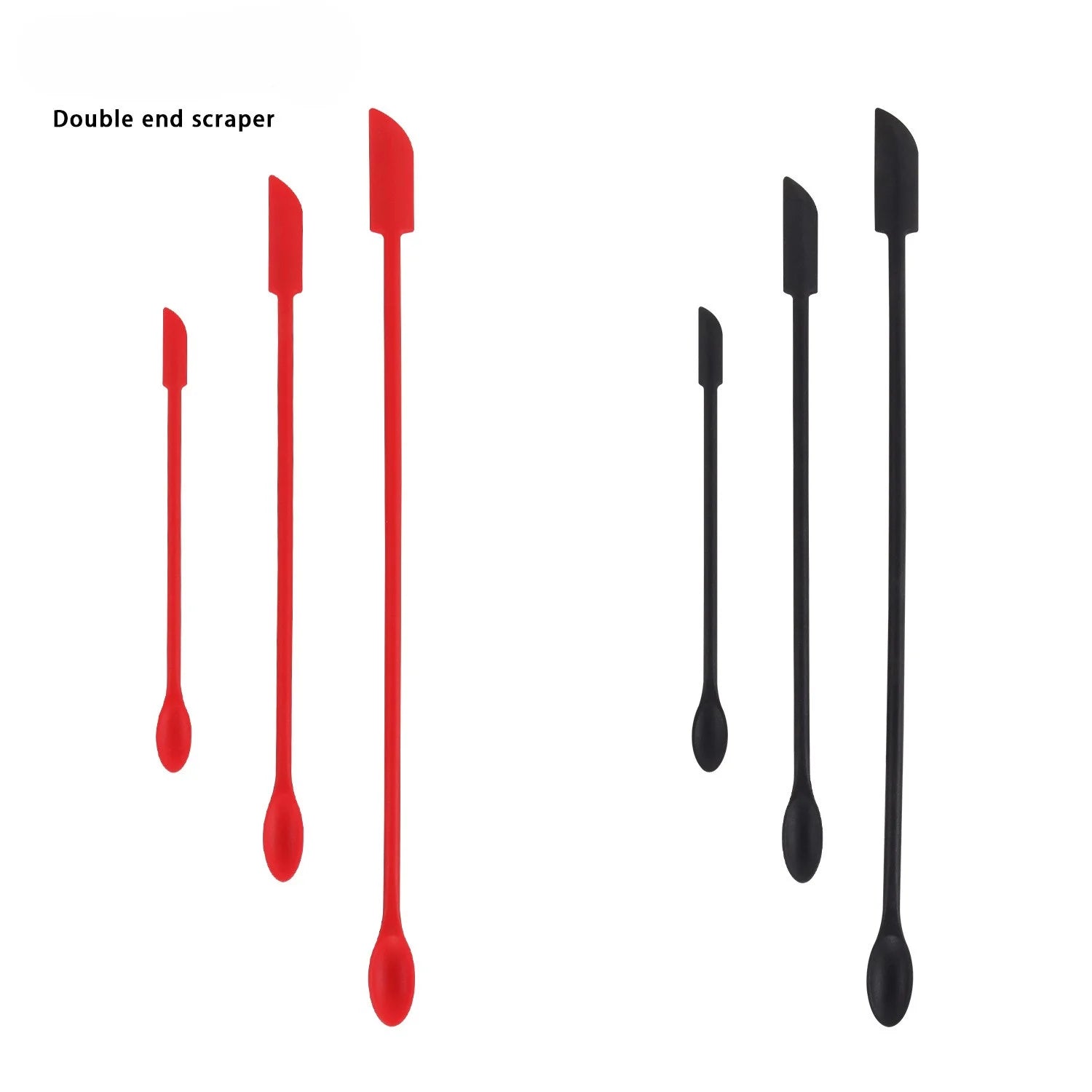 3x Silicone Scraper Jar Spatula