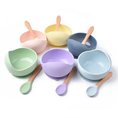 2-piece silicone baby feeding set