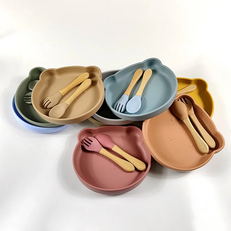 3-piece silicone dinner set