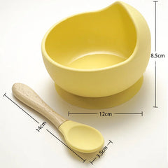 2-piece silicone baby feeding set