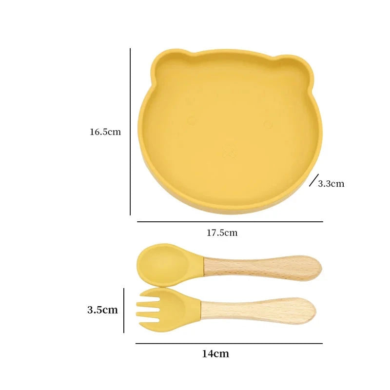 3-piece silicone dinner set