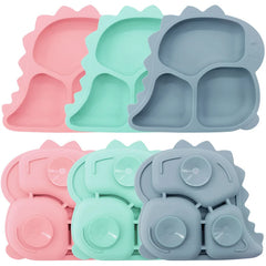 Dino Silicone Feeding Set