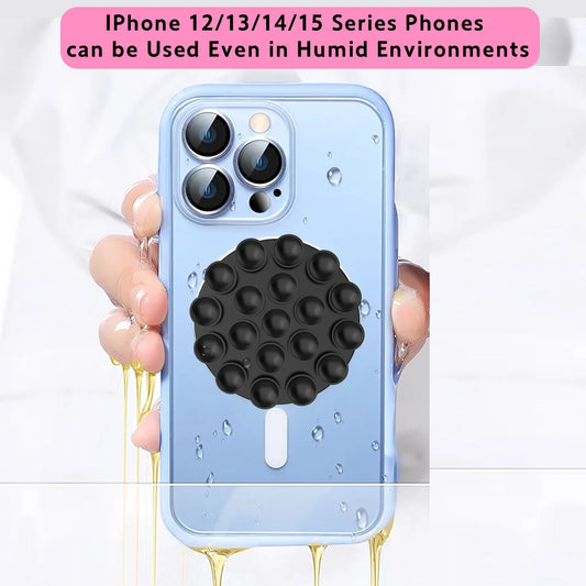 Magnetic Suction Cup Phone Holder for iPhone 15, 14, 13, and 12 Series