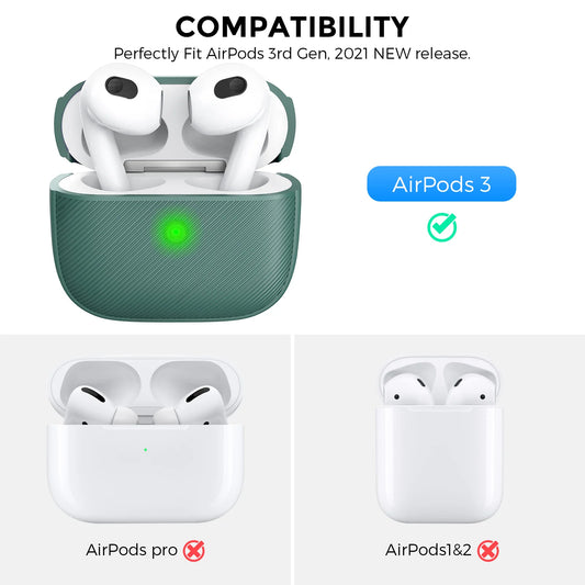 Rugged Hard AirPods Case with Aluminum Design for AirPods 3