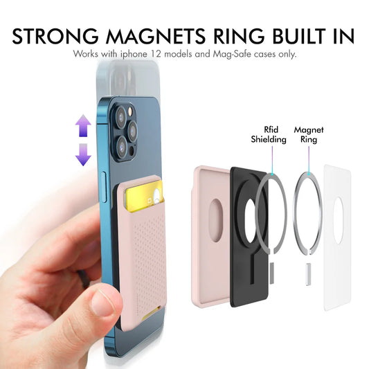 Magnetic iPhone x Card Holder Case Compatible with iPhone 12