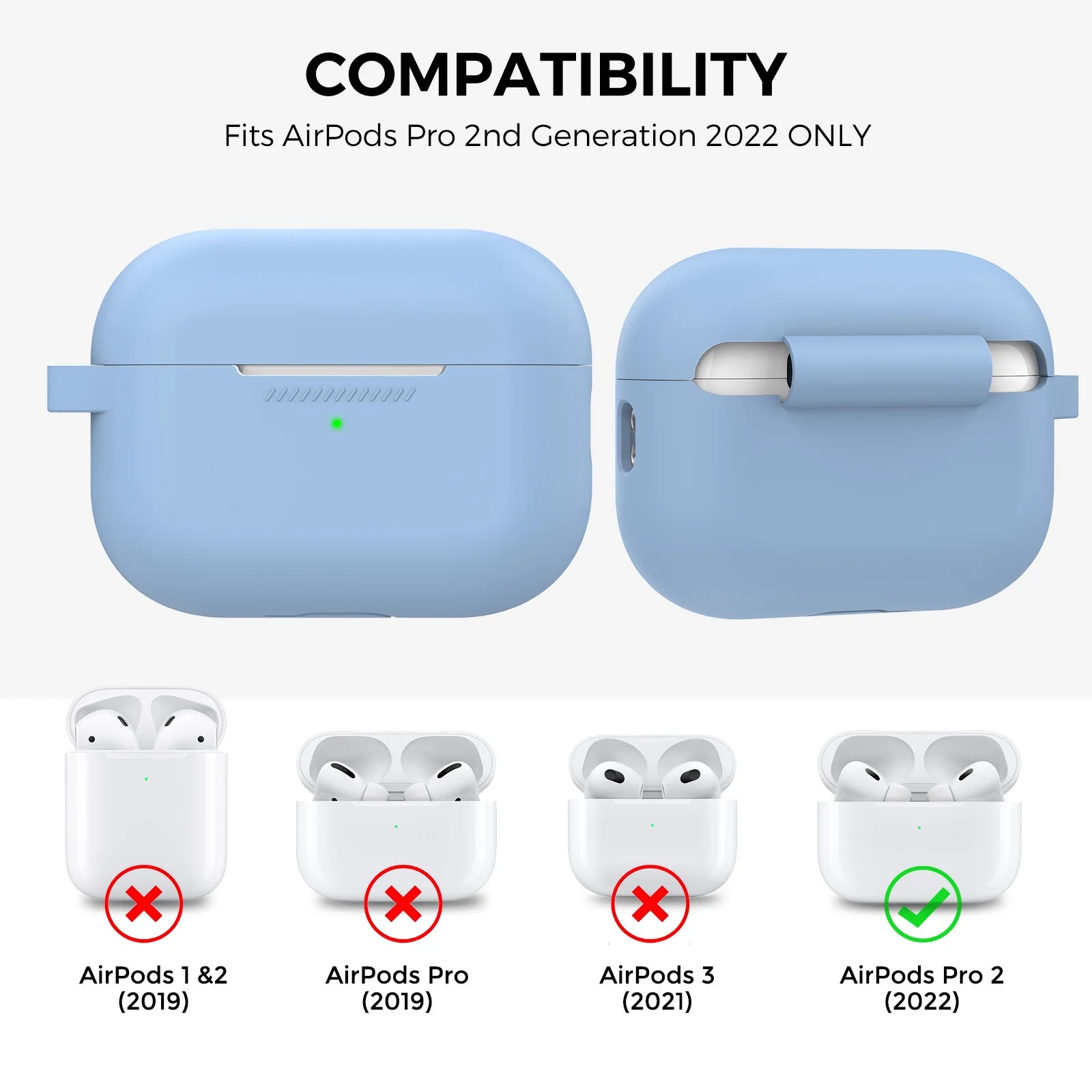 Silicone AirPods Pro 2 Case for Second Generation