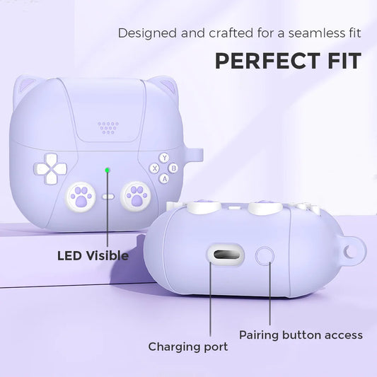 Silicone 3D Cat Galaxy Buds 3 & Buds 3 Pro Case Cover