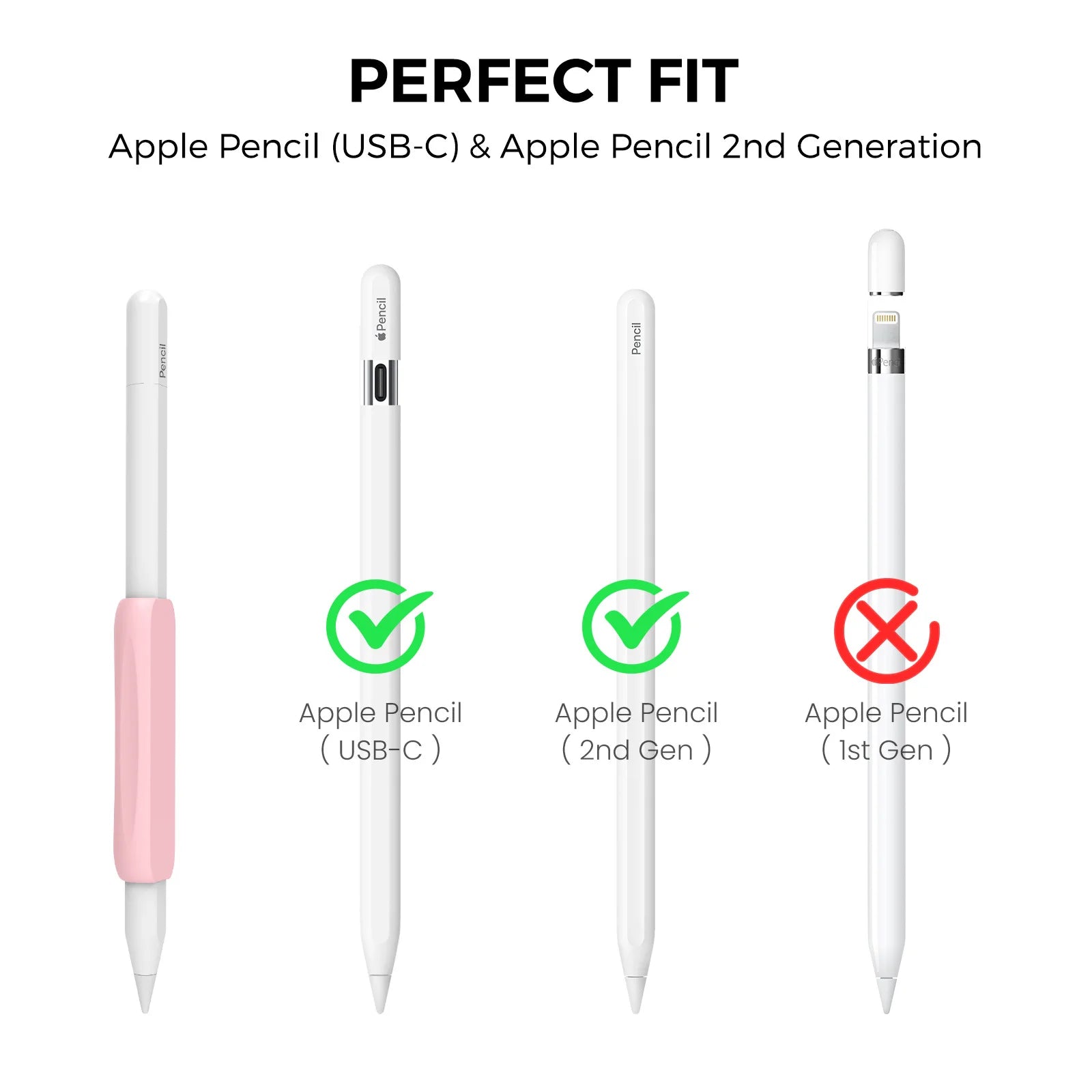 Silicone Protective Apple Pencil Case for 1st and 2nd Generation