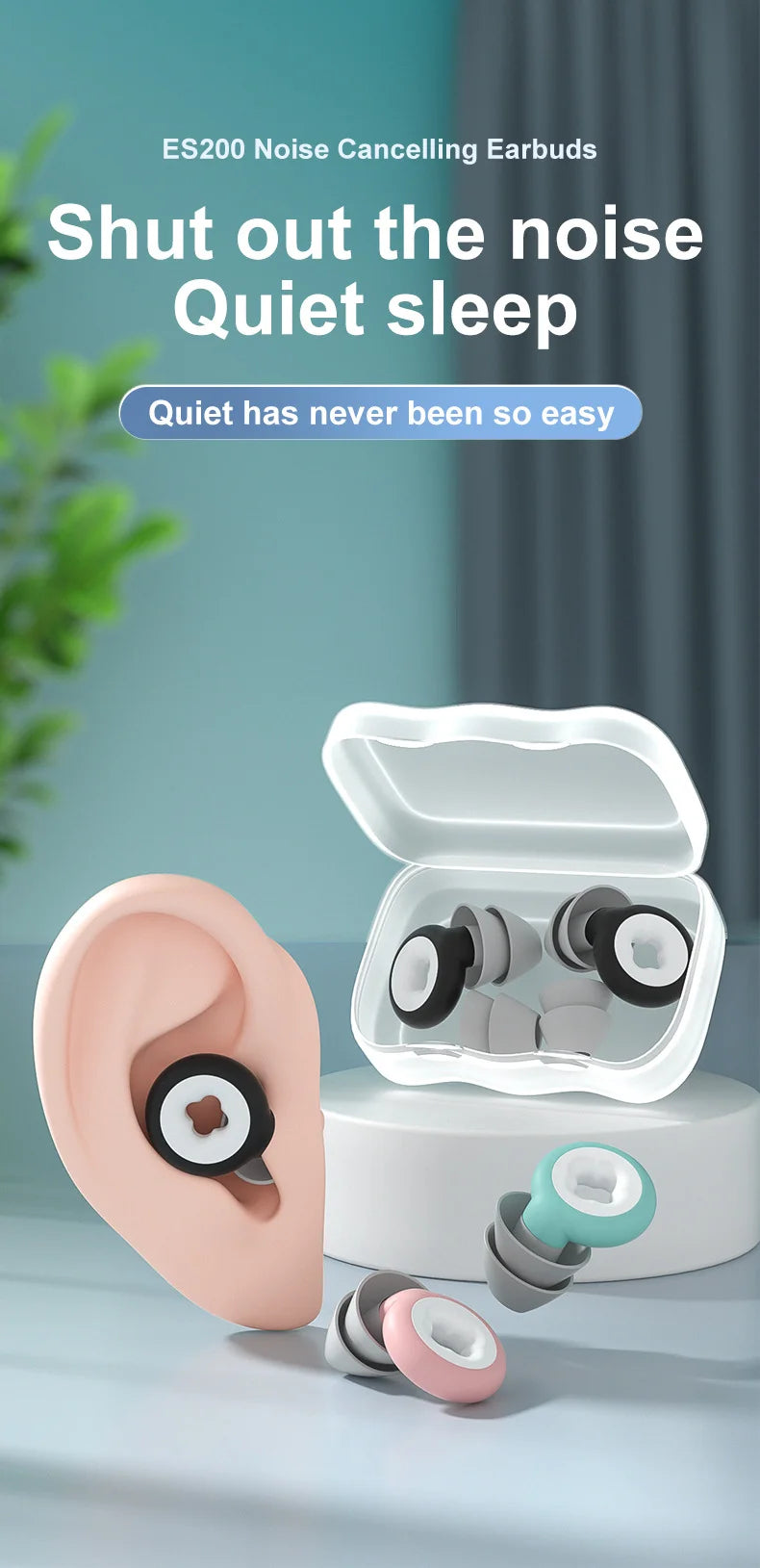 Silicone Sleep Ear Plug With Ear Cap