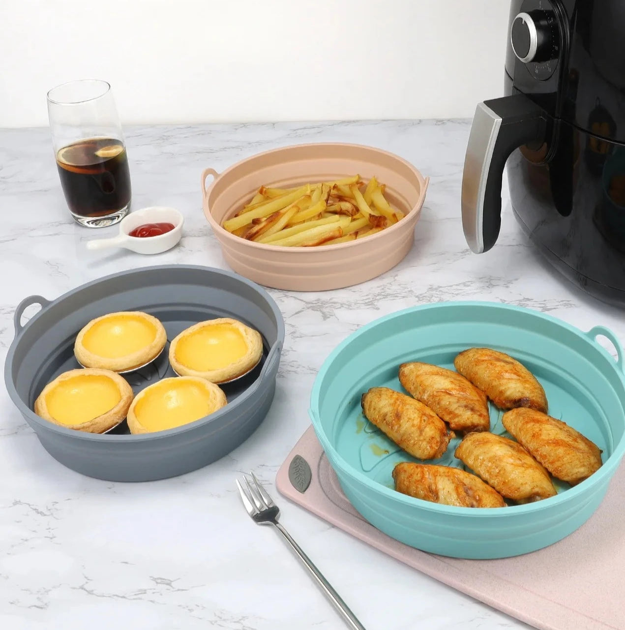 Reusable Silicone Air Fryer Liners